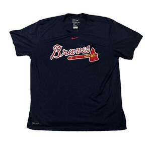 Nike Atlanta Braves Men’s XL Dri-Fit T-Shirt Black MLB Athletic Tee